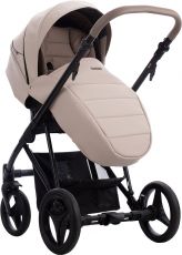 Детская коляска 2 в 1 Bebetto Flavio PRO 02 cappuccino, 100% Эко-кожа